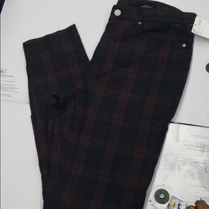 H&M Skinny Plaid Chinos - NWT